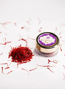 Original Kashmiri Saffron 1g jar - Dark Red Mongra Kesar strands